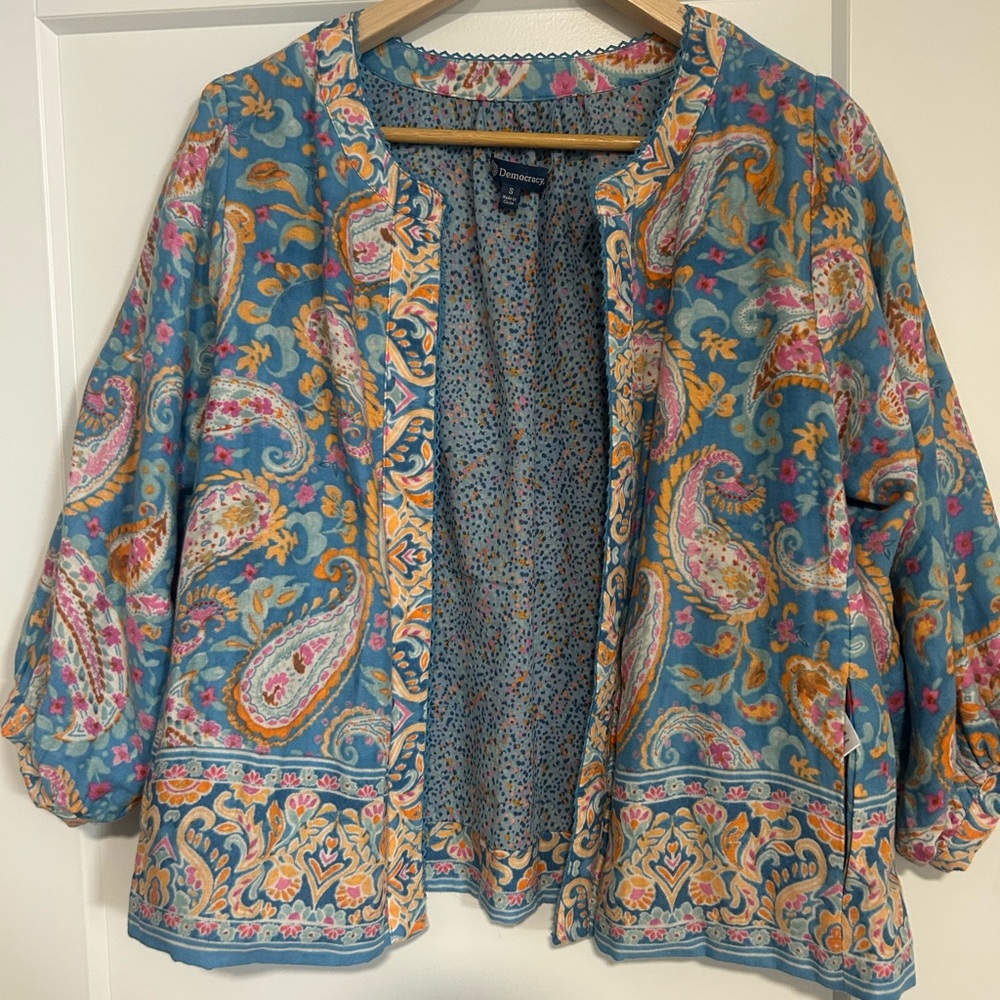Democracy Reversible Paisley or Polka Dot Jacket